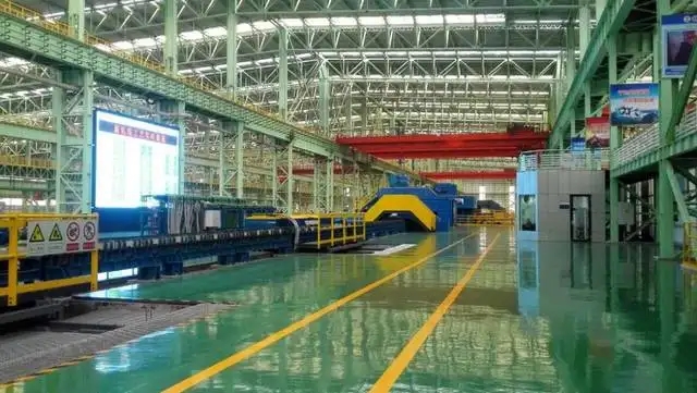 Factory production line for hot-rolled carbon structural steel
